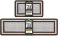 Mattitude Kitchen Mats Set of 2 Cushioned Rugs 0.47 inch Thick Anti-Fatigue Mats for Kitchen Floor,Waterproof Non-Slip Mats and Rugs Set for Office,Floor,Laundry 17.3"×29"+17.3"×59",Chocolate