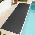 Front Door Mat 24''x71'', Drainage Heavy Duty Dirt Trapping Non-Slip Doormats, Outdoor Rubber Floor Mats, Restaurant Commercial Kitchen Industral Pool Entrance Bar Wet Area, Black