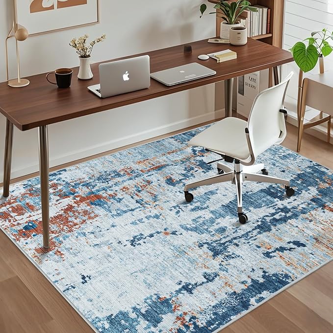 Office Chair Mat for Hardwood Floor, 72"x48" Easy Glide Computer Chair Mat Protector for Rolling Chair Under Desk Rug Nonslip Backing, Machine Wash