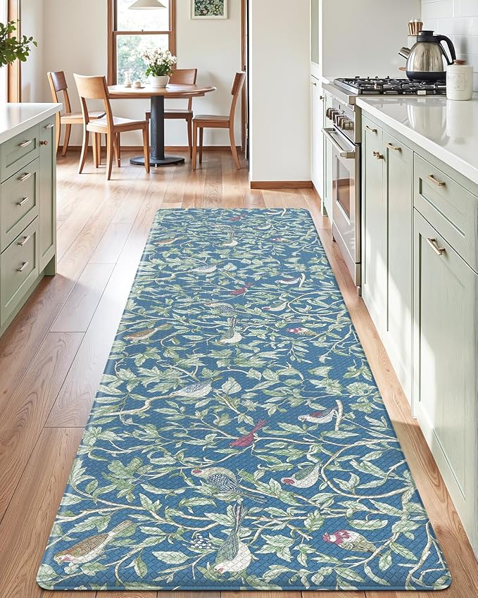 LUMI Anti Fatigue Kitchen Cushioned Mat for Floor, Padded Waterproof Runner for Standing, Stain Resistant Comfort Rugs for Home, Sink, Laundry, 24x59