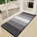 Kitinjoy Indoor Outdoor Door Mat, 47x24 Non-Slip Absorbent Dirt Trapper, Low-Profile Washable Inside Entrance Front Floor Mat, Sturdy Soft Entry Dotted Ombre Doormats for Entryway, Grey
