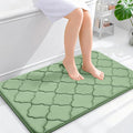 OLANLY Memory Foam Bath Mat Rug 36x24, Ultra Soft and Absorbent Bathroom Rugs, Non-Slip, Comfortable, Machine Washable Bath Carpet for Bathroom Floor, Tub Shower and Home Decor Accessories, Sage Green
