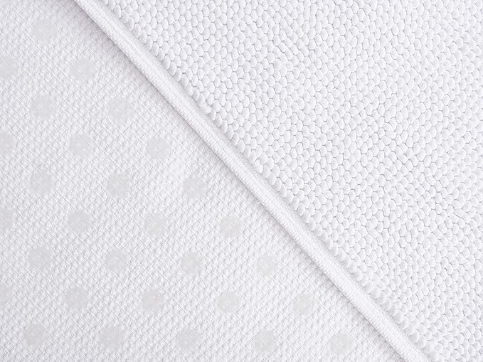 Cotton Paradise 100% Cotton Turkish Bathmat Rug, Soft Absorbent Quick Dry Non Slip, 20x34 Bathmat Rug, Snow White