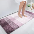OLANLY Bathroom Runner Rugs Mat 44x24, Extra Soft Absorbent Microfiber Bath Rugs, Rubber Backing, Quick Dry, Washable Long Bath Mats for Bathroom Floor, Tub and Shower, Home Decor Accessories, Mauve