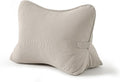 Pat. Pend. Corduroy Lumbar Support Back Pillow for Watching TV, Reading & Gaming, Ergonomic Triangle Support Cushion for Sofa, Armchair & Bed Sitting, Removable Washable Cover, Beige Gray