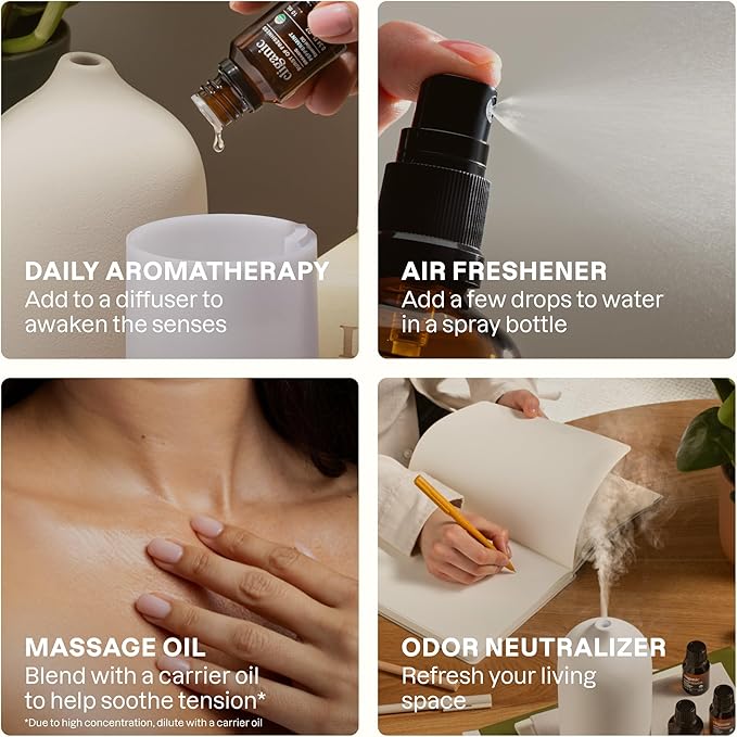 Cliganic Organic Black Spruce Aromatherapy Essential Oil - 100% Pure, Unrefined Diffuser Oil, USDA-Certified, Vegan, Centers & Grounds Emotions, Refreshes the Space