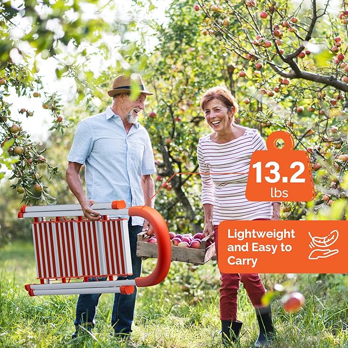 LUISLADDERS Step Ladder 4 Step Lightweight Folding Step Ladder Aluminum Step Stool with Widened Anti-Slip Strip Pedal Convenient Handgrip 350lbs EN131, Multi-use for Household and Office