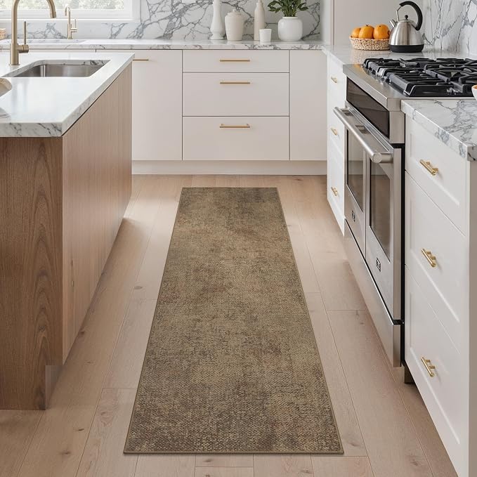 GENIMO Kitchen Mats for Floor, Washable Absorbent Runner Rugs for Kitchen, 20"x70", Cushioned Non Slip Kitchen Rugs for Kitchen Floor, Standing Mat Rug for Home, Sink, Laundry, Jute