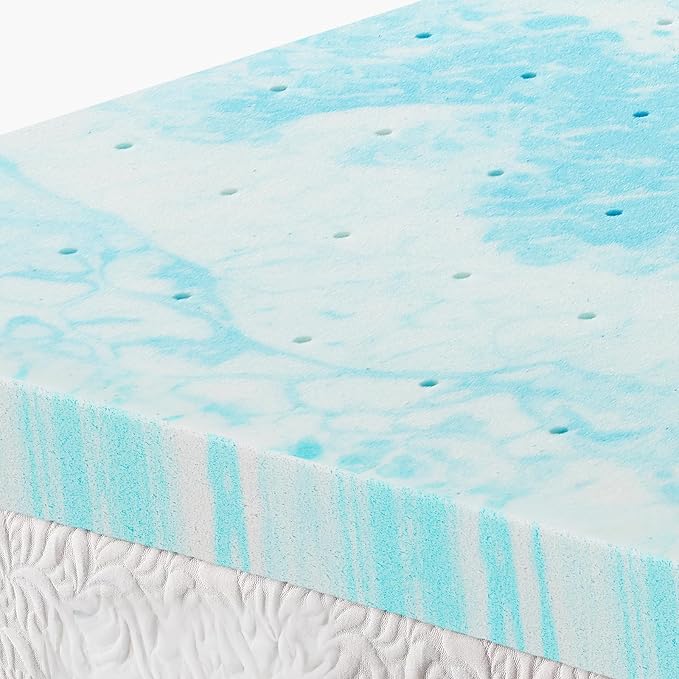 OLIXIS 3 Inch Full Size Gel Infused Memory Foam Mattress Topper, a Soft Breathable Cooling Bed Pad, a Comfortable Bed Mattress Overlay for Bedroom, RV, Camper and Sleeper Sofa, CertiPUR-US Certified