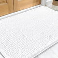 OLANLY Dog Door Mat for Muddy Paws 32x20, Absorbs Moisture and Dirt, Absorbent Non-Slip Washable Doormat, Quick Dry Chenille Mud Mat for Dogs, Entry Indoor Entryway Carpet for Inside Floor, White