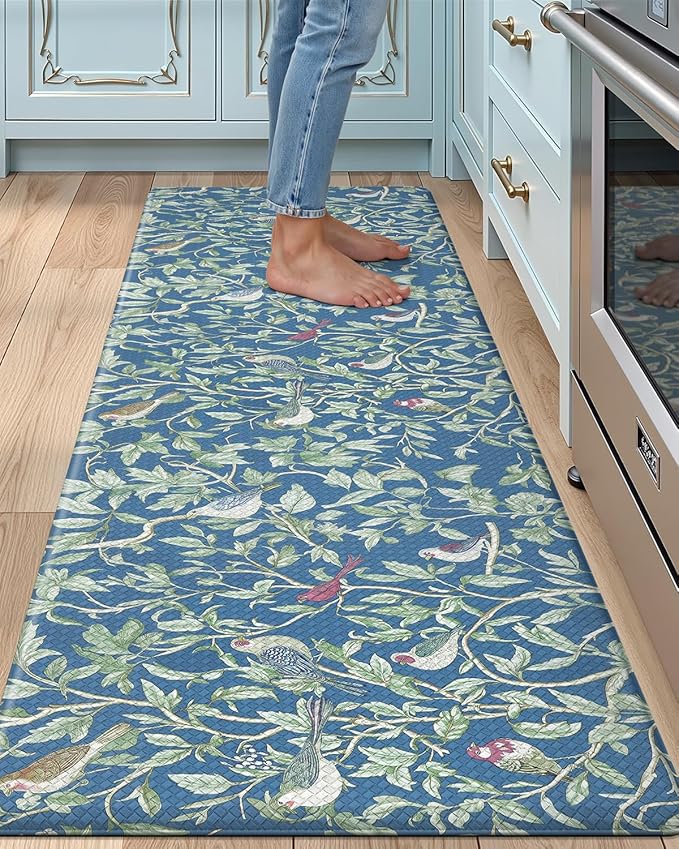 LUMI Anti Fatigue Kitchen Cushioned Mat for Floor, Padded Waterproof Runner for Standing, Stain Resistant Comfort Rugs for Home, Sink, Laundry, 24x59