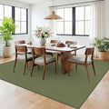 KOZYFLY 6x9 Dining Room Rugs, Washable Area Rug for Living Room, Non Slip Rugs for Bedroom, Braided Floor Carpet for Nursery, Office, Cotton Rug Home Indoor Decor, Olive Green/Earthy Green