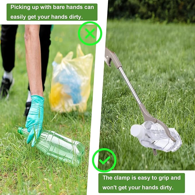 Grabber Tool, 2 Pack Grabber Reacher Tool 16 Inch Trash Litter Picker Grabber Stick for Elderly Kids Senior Reacher Claw Rubbish Tong Arm Extension Grabber