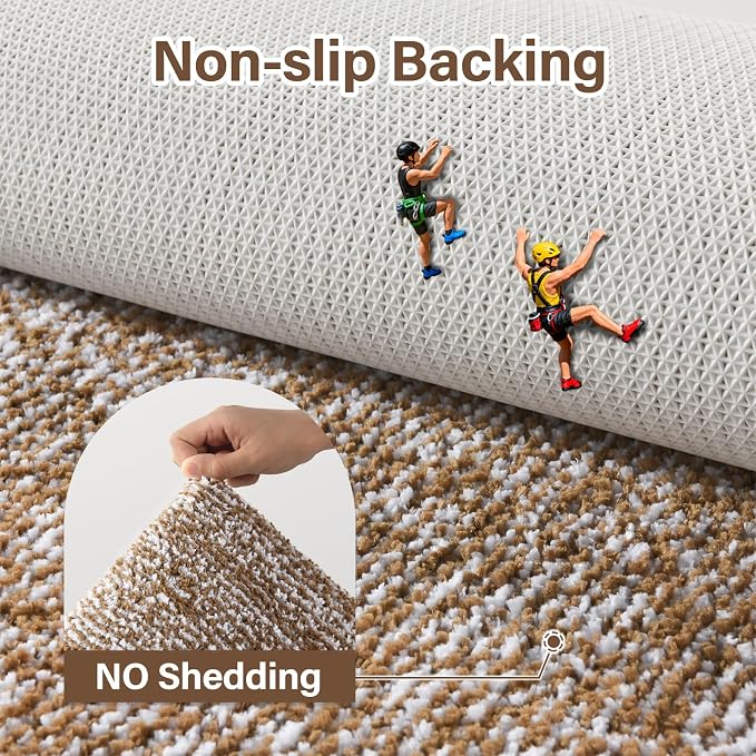 48x24 Long Bathroom Rugs Washable Non Slip, Coffee Bath Mat for Bathroom Floor Tub, Soft Absorbent Quick Dry Mats for Shower, Bathtub,Home Decor