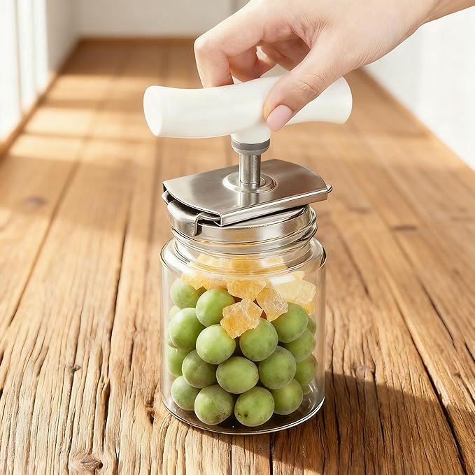 Adjustable Jar Opener for Weak Hands, Manual Twist Cap Remover, Universal Lid Loosener & Gripper for Seniors, Arthritis Sufferers, and Kitchen Gadget