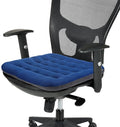 SINOSSO Excellent Support Effect Office Chair Cushion 1 Pack, Luxury Air Mesh Breathable Non-Slip Desk Computer Seat Cushion, Kitchen Dining Room Square Chair Pad (1 Count, Blue)