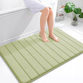 OLANLY Memory Foam Bath Mat 44x32, Super Soft Absorbent Bathroom Rugs, Quick Dry, Machine Washable Shower Floor Rugs, Bathmat Carpet, Bathroom Home Decor Accessories, Vanilla