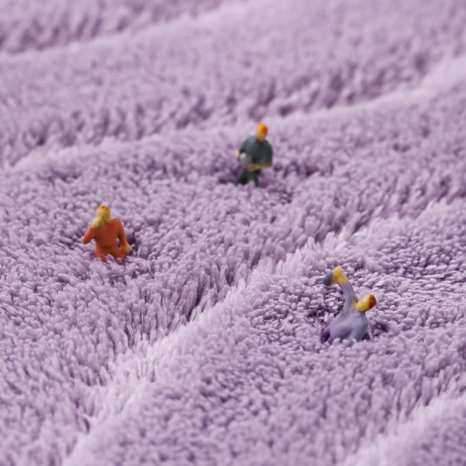 MINIDEAR Bathroom Rugs 36x24 Purple - Thick Memory Foam Bath Mat, Ultra Soft & Plush Fluffy, Non-Slip, Quick Dry, Absorbent Washable Floor Microfiber Mat for Tub, Home Decor Accessories