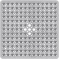 Square Shower Bathtub Mat Non Slip for Inside Shower Clear Grey 21x21 Inch, Shower Stall Mats for Bathroom Floor, Soft Bath Mat for Tub with Big Suction Cups Drain Holes, Easy Washable Dry