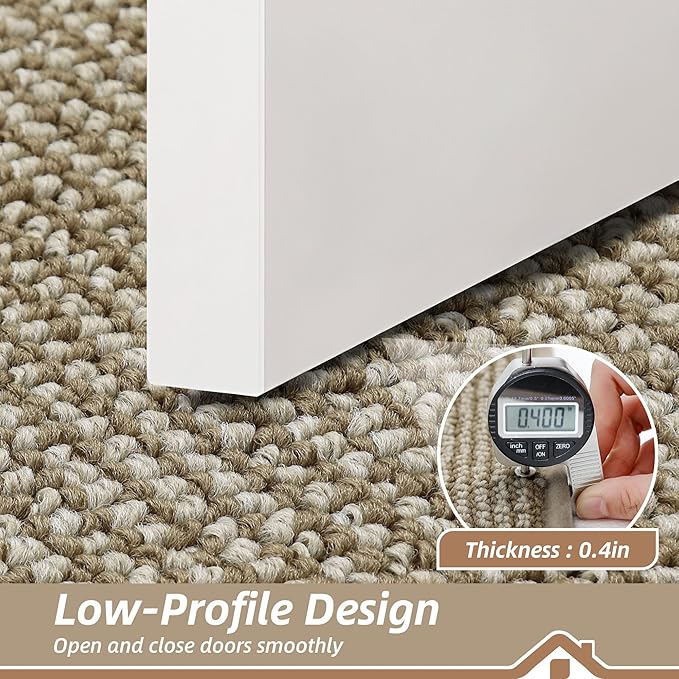 BEQHAUSE Dirt Trapper Door Mat 24" x 36", Non-Slip Washable Doormats Entrance Mat, Dirt Resistant and Absorbent Welcome Mat, Low Profile Floor Mats for Front Back Door and Entryway, Light Beige
