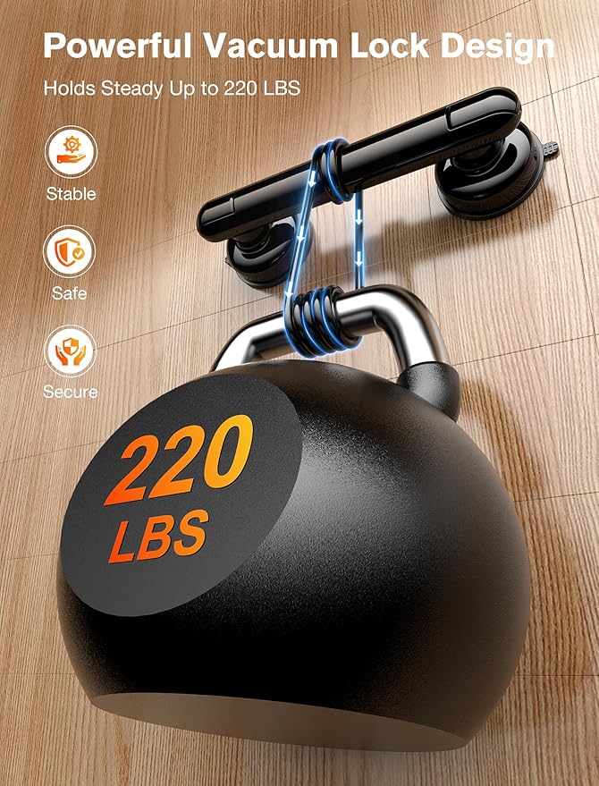 Grab Bars for Bathtubs and Showers, Shower Handles for the Elderly and People in Need, 2026 Upgraded Rubber Suction Cup with Maximum 350 lbs Suction Power, No Drilling-(Black-2 Pack)
