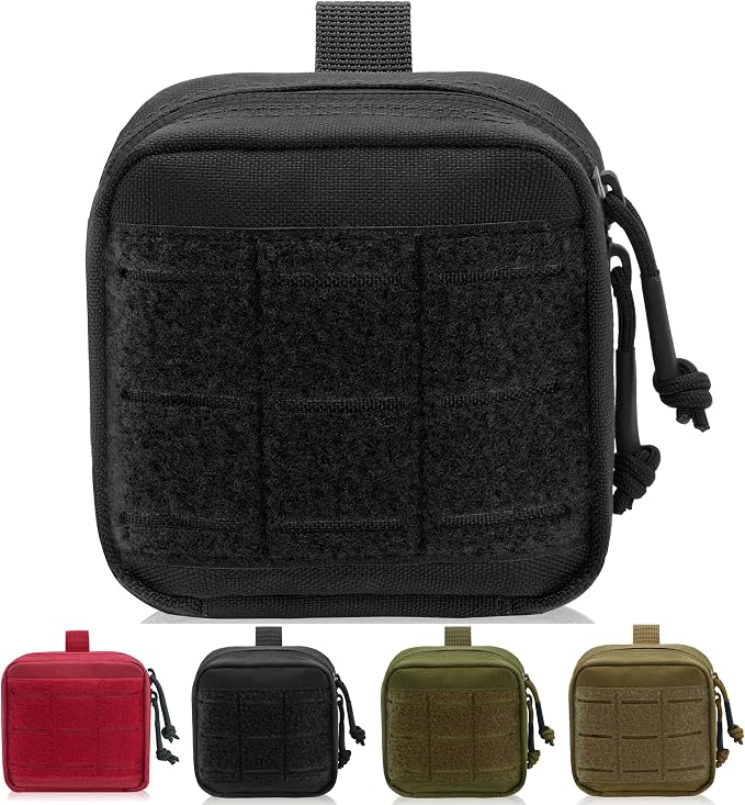 2 Pack Small Admin Pouch, 1000D Tactical Molle Mini Tool EDC Waist Belt Pouches Bag for Vest Backpack