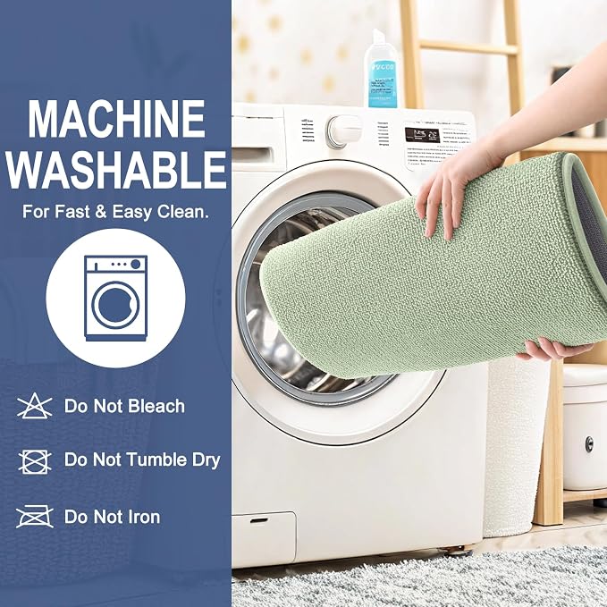 OLANLY Thick Memory Foam Large Bathroom Rugs 59x35, Extra Soft Absorbent Bath Rug, Quick Dry Bath Mat, Non-Slip, Machine Washable Mats for Bathroom, Tub and Shower, Home Decor Accessories, Sage Green