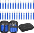 Kikerike Terminal Removal Tool Kit 41 Pcs Depinning Tool Electrical Connector Pin Removal Tool Kit Pin Extractor Tool Set Wire Terminal Release Tool for Automotive Car Household Devices - Blue