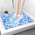 Shower Mat Non-Slip, 24x24 Inch, Soft Comfort Bath Mat with Drainage Holes, PVC Loofah Massage Bathmat for Shower,Tub,Bathroom,Wet Areas, Quick Drying
