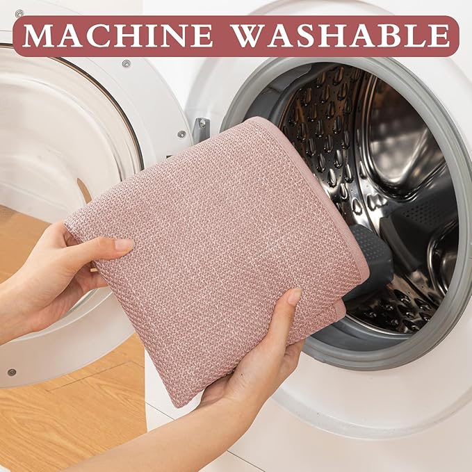 YIHOUSE Pink Bathroom Rug Set, 2 Piece, 17"x24" + 17"x47", Non-Slip, Quick Dry, Machine Washable, Modern Style, Bath Mat
