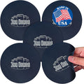 JAR HEADS Rubber Jar Opener Gripper Pad 5 Pack - Thick 5 Inch Grippers for Opening Jars Made in the USA - Jar Opener for Weak Hands & Seniors with Arthritis (Navy, 5 Pack)