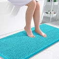 OLANLY Large Bathroom Rugs 45x27, Extra Soft Absorbent Chenille Bath Rugs, Rubber Backing Quick Dry, Machine Washable Bath Mats for Bathroom Floor, Tub and Shower, Home Decor Accessories, Aqua Sky
