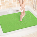 LuxStep Shower Mat Bathtub Mat,24x32 inch, Non-Slip Bath Mat with Drain, Quick Drying PVC Loofah Bathmat for Tub,Shower,Bathroom (Grass Green)
