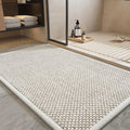 PADOOR-Bath Mat-Super Absorbent Chenille Bathroom Mats-Rubber Backed Bath Mats for Bathroom Non Slip, Easy Clean Bathroom Rugs Front of Bathtub,Shower Room,Sink-24×36, Beige&Cream