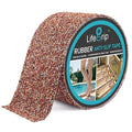 LifeGrip Rubber Anti Slip Tape, Waterproof Grip Tape for Pool, 4 Inch x 38 Foot Non Slip Safety Tape for Stairs, Outdoor, Shower, Wooden Stairs, Textured Comfortable for Bare Foot, Brown