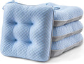 BETU Chair Cushions for Dining Chairs Set of 4, Seat Cushion Kitchen Table Chair Pads with Ties,Non Slip Backing and Covers, Seat Cushions for Dining Room,Bar,Patio Chairs,15.5"X15.5"X3.5",Blue