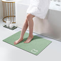 RUERYA Sage Green Bathroom Mat Rugs 15.7" x 23.6" Super Absorbent Quick Drying Diatomaceous Earth Bath Mats for Bathroom Non Slip Rubber Backed Thin Bathroom Rugs Floor Mat, Machine Washable