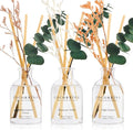 COCORRÍNA Eucalyptus Reed Diffuser Set of 3 - Light Cotton, Mediterranean Citrus, Moroccan Amber Scents, 1.7 fl oz Each, Total 5.1 oz, Scented Oil Diffusers for Home & Office