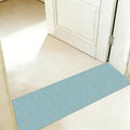 Bath Mat for Narrow Spaces, Super Absorbent Doorway Floor Mat, Non-Slip Threshold Rugs Fit for Under Door, Cuttable Ultra Thin Bath Mat for Bathroom, Kitchen and Entryway (Blue, 31''x12'')