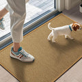 LEKEEPGO Door Mat 17"x29", Low-Profile Door Mat Indoor Entrance, Non Slip Rubber Backing Front Indoor Door Mats, Washable Absorbent Entry Doormat Inside Door Mats Resist Dirt Entryway Mat, Light Brown