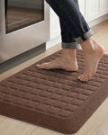 Color&Geometry 0.9 Inch Extra Thick Anti Fatigue Kitchen Floor Mat, High-Density Supportive Foam Standing Desk Mat, Waterproof Non-Slip Comfort for Sink, Office, Laundry, 20"x32", Brown