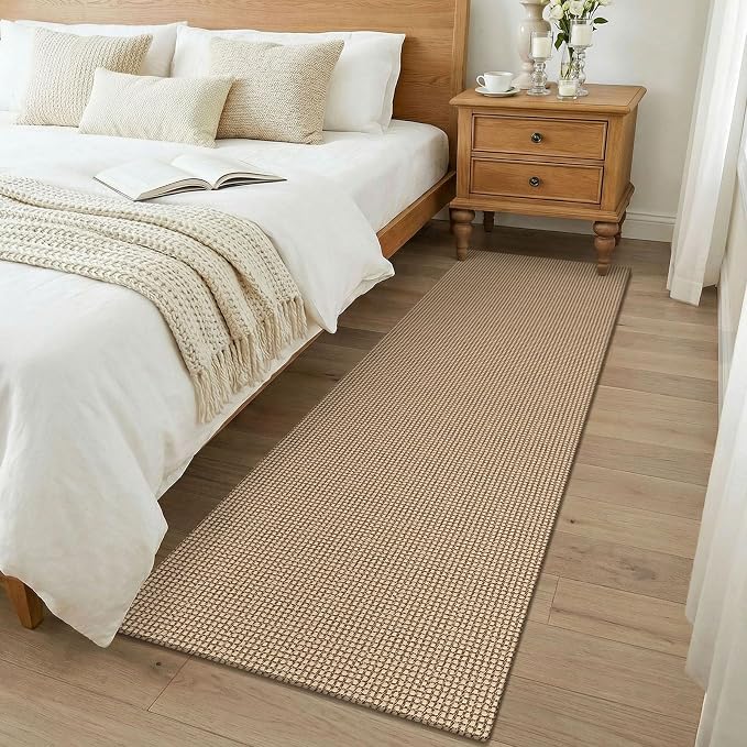 KOZYFLY Boho Runners for Hallways 2x7 ft Washable Kitchen Runner Non Slip Rubber Backed Hall Runners Cotton Entryway Runner Rugs for Indoor Backdoor Bedroom Kitchen, Orange Beige/Tan/Brown