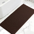 SUBRTEX Bathroom Rugs, 24" x 55" Chenille Bath Rug Soft Short Plush Bath Mat Soft Shower Mat Water Absorbent Shower Mat Quick Dry Machine Washable, Chocolate