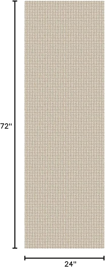 KOZYFLY Runners for Hallways 2x6 ft Washable Kitchen Runner Non Slip Rubber Backed Hall Runners Cotton Entryway Runner Rugs for Indoor Backdoor Bedroom Kitchen, Ivory/Camel/Brown