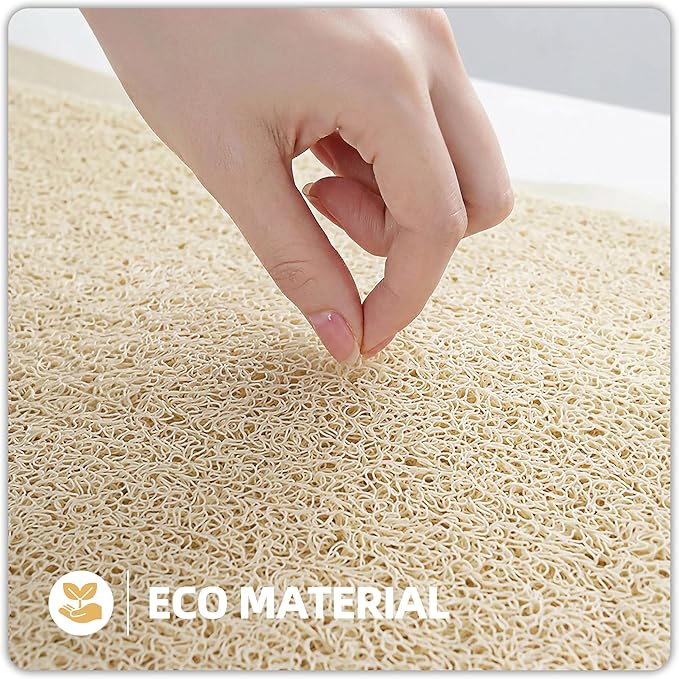 Upgraded Anti Slip Shower Mat for Inside Shower,Non Slip Bathtub Mat with Suction Cups,Shower Floor Mat,Scrubber Mats,Easy to Clean,Quick Dry,Easy Drainage,Loofah Bath Mat for Tub,Beige,17''x32''