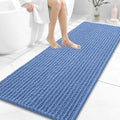 OLANLY Long Bathroom Rugs Runner 59x24, Thick Soft and Absorbent Chenille Bath Mat, Non-Slip, Machine Washable Quick Dry Bath Rugs for Tub Shower Floor, Home Decor Accessories, Cornflower Blue