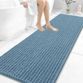 OLANLY Long Bathroom Rugs Runner 70x24, Thick Soft and Absorbent Chenille Bath Mat, Non-Slip, Machine Washable Quick Dry Bath Rugs for Tub Shower Floor, Home Decor Accessories, Airy Blue