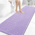 OLANLY Long Bathroom Rugs Runner 70x24, Thick Soft and Absorbent Chenille Bath Mat, Non-Slip, Machine Washable Quick Dry Bath Rugs for Tub Shower Floor, Home Decor Accessories, Lavender