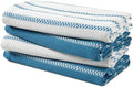 LANE LINEN Kitchen Towels Set - Pack of 4 Cotton Dish Towels for Drying Dishes, 18”x 28”, Absorbent Tea Towels, Quick Drying Kitchen Towel Set - Blue Saphire