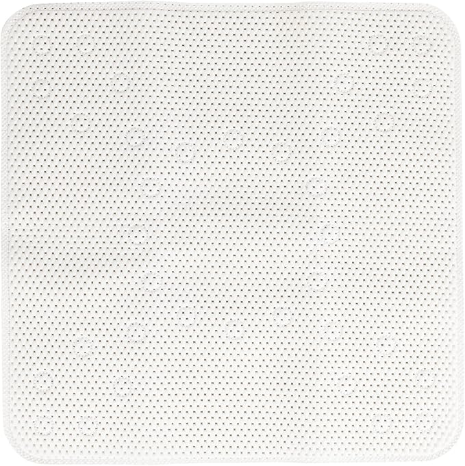 Duck Brand Softex Shower Mat, Machine Washable, 21 x 21 Inches, White, Skid Resistant (285154)